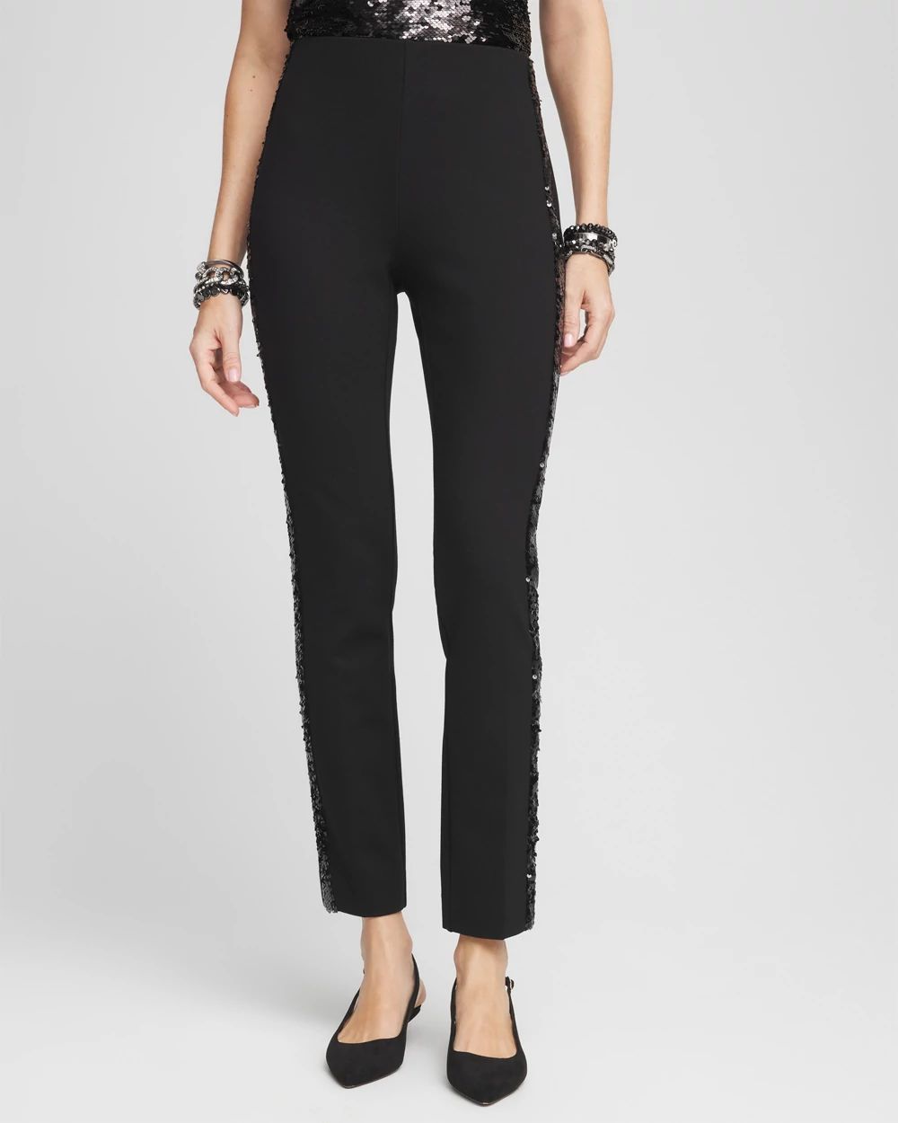 Petite Juliet Side Sequin Ankle Pants | Chico's Petite Juliet Side Sequin Ankle Pants | Chico's